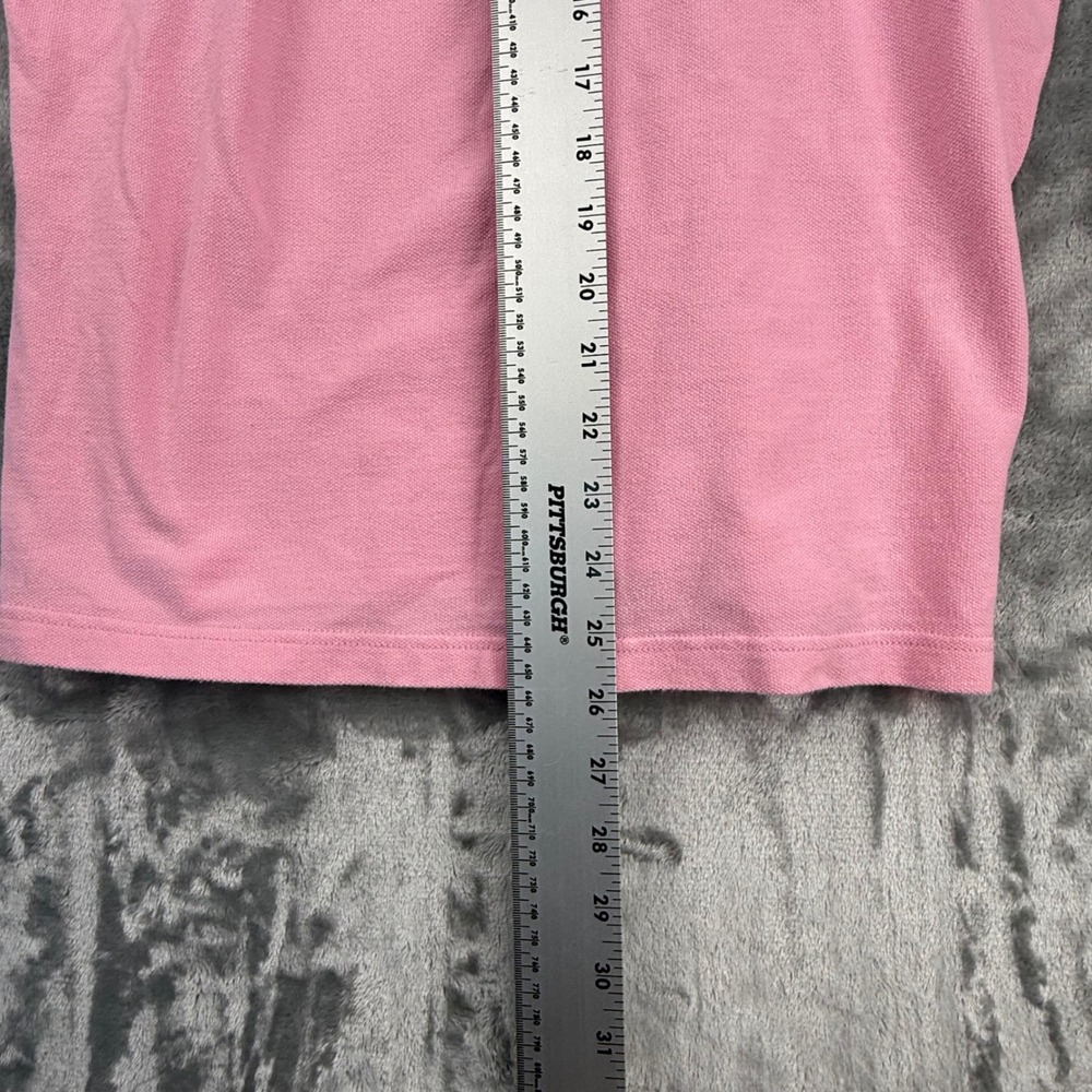 Hollister Mens Pink Short Sleeve Pique Polo Shirt  Medium M Unisex 100% Cotton - Picture 5 of 9